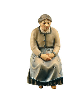 Sitzende Frau ohne Bank LE10700-12C (10 cm, lasiert)