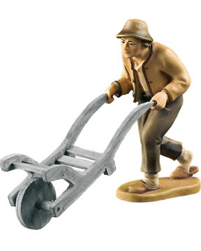 Bauer ohne Sackkarren LE10700-228 (12 cm, lasiert)