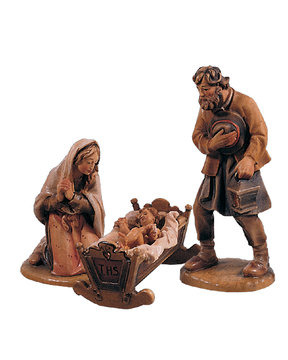 Hl. Familie 3 - teilig 1+2+3 LE10700-S3 (10 cm, lasiert)