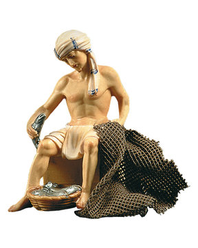 Fisher sitting on wooden case LE10801-229 (3,94", color)