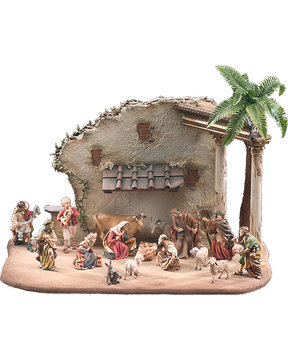 Set di 17 figure + tempio LE10805-S17 (10 cm, colore)