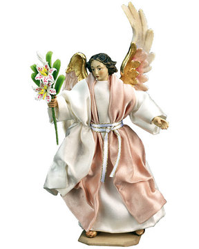 Angelo Annunciazione con giglio LE10903-50 (12 cm, colore)