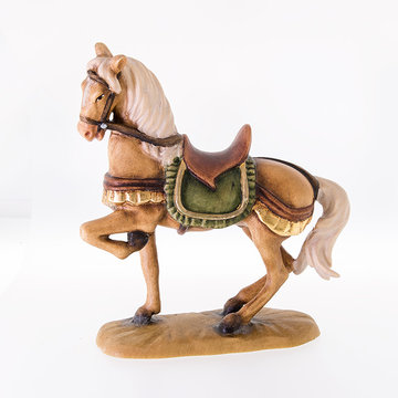 Pferd mit erhobenem linken Bein LE24043 (10 cm, lasiert)