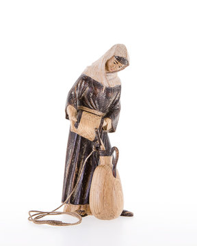 Woman with amphore LE10000-51 (4,72", stained 3 col.)