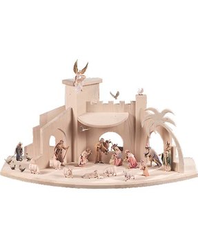 Satz 27 - teilig + Stall LE10001-S28 (12 cm, 3f.gebeizt)