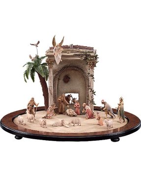 Satz 21 teilig + Tempel LE10003-S22 (10 cm, natur)
