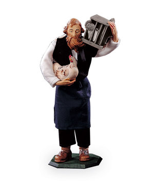 Pastore con gallina senza gabbia LE10901-10B (20 cm, colore)