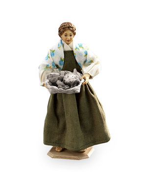 Donna senza cesta di pane LE10901-470 (12 cm, colore)