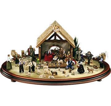 Set di 50 figure c.cornice + stalla LE10901-S49 (12 cm, colore)