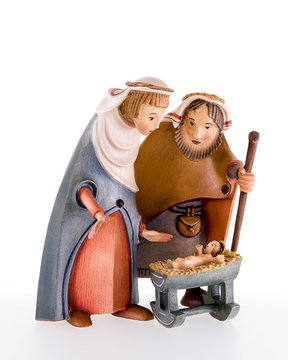 Hl. Familie nach Kastlunger(o. Platte) LE10210-S3A (8 cm, lasiert)