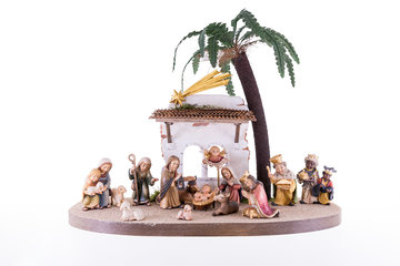 Set di 16 figure con muro di tempio LE08804 (5 cm, colore)