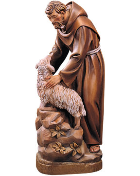 St. Francis with sheep LE10035-C (5,12", color)
