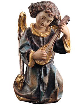 Engel mit Mandoline LE10104 (5 cm, lasiert)