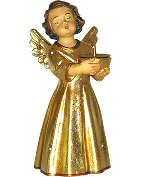 LEPI Engel mit goldenem Kleid LE10164--OR (16 cm, lasiert)