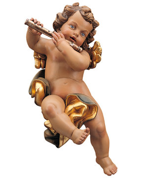 Angel with flute LE10252-A (5,51", color)