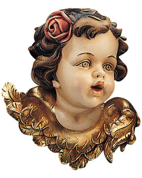 Cherub with rose LE10264-B (2,76", color)