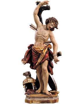 S. Sebastian with helmet - sword - shield LE10278-A (11,81", color)