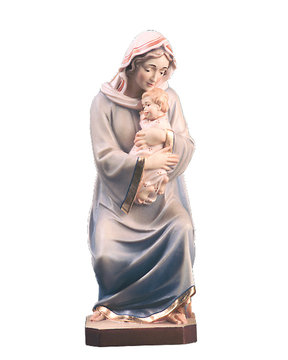 Sitzende Madonna LE10298 (15 cm, lasiert)