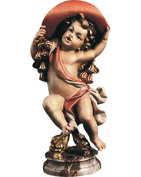 Kardinal Engel auf Sockel (rechts) LE10319 (20 cm, lasiert)