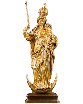Patrona Bavariae (mit Sockel 69 cm) LE10380-OR (7 cm, lasiert)