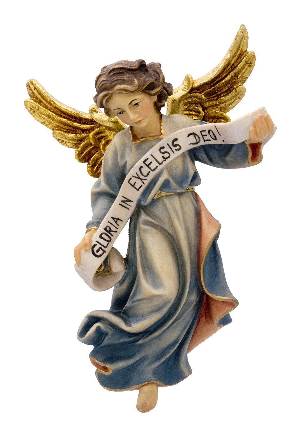 Flying Angel Woodcarving, nativity and chess set in wood - Italy