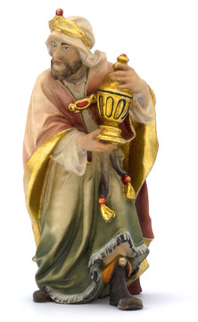 König mit Weihrauch BHJ9081 (10 cm, lasiert)