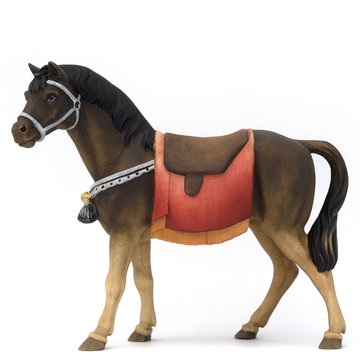 Braunes Pferd BHJ9105B (10 cm, lasiert)