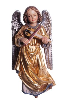 Pacher Engel mit Violine PE114006 (11 cm, lasiert)