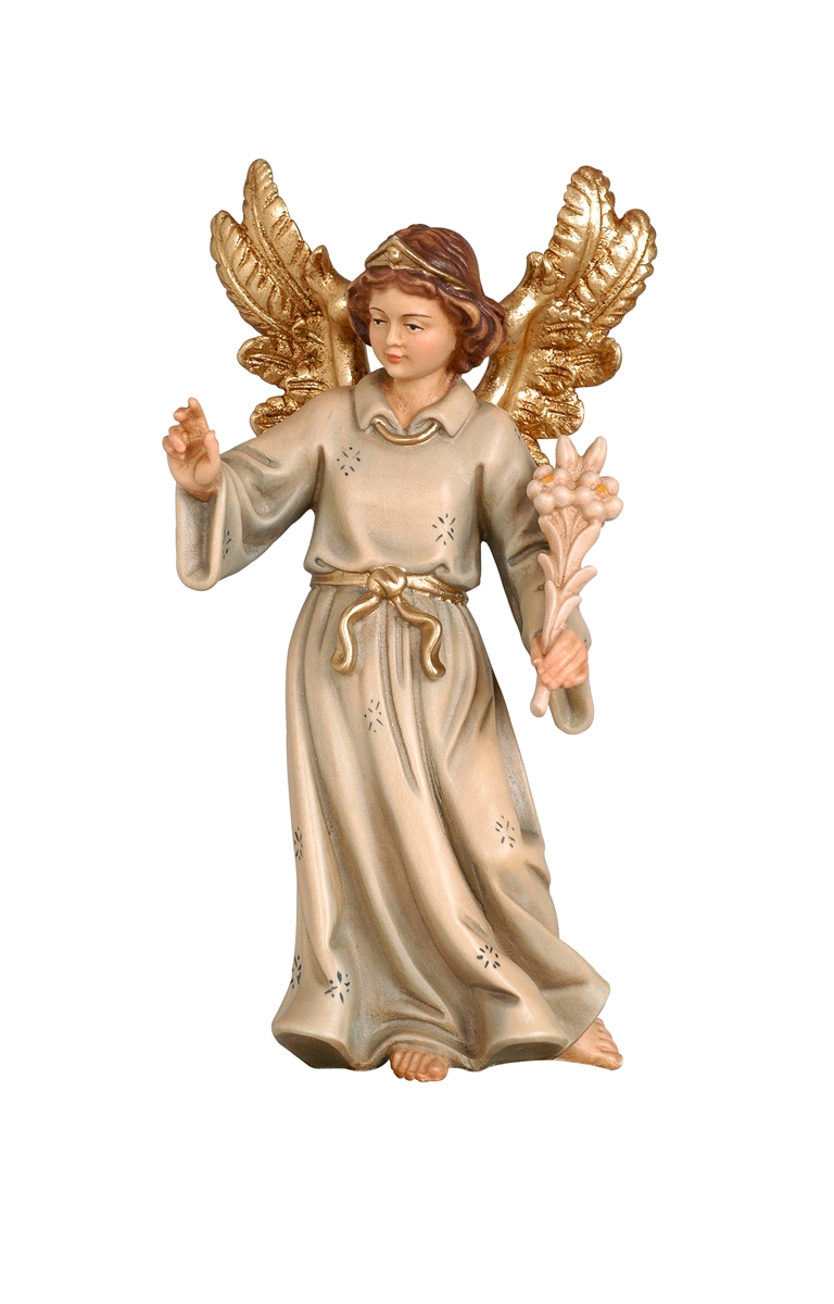 Archangel Gabriel Woodcarving, nativity and chess set in wood