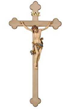 Christus Leonardo auf Balken gebeizt Barock PE705000 (12 cm, lasiert)