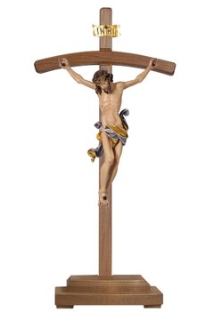 Christus Leonardo auf Stehkreuz gebogen PE709000 (8 cm, lasiert)