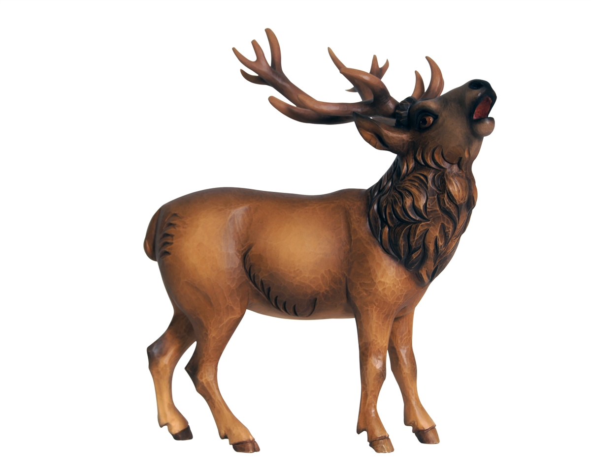 RA Deer Woodcarving, nativity and chess set in wood - Italy - Val
