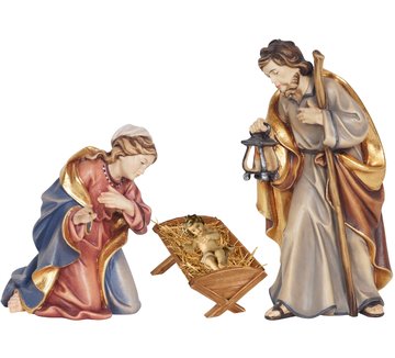 RA Hl. Familie Jesukind lose in Holzwiege PE.790503 (9 cm, lasiert)