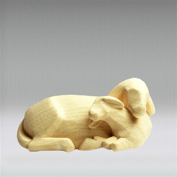 Leonardo lying sheep w/lamb 1408 (5,12", natural)