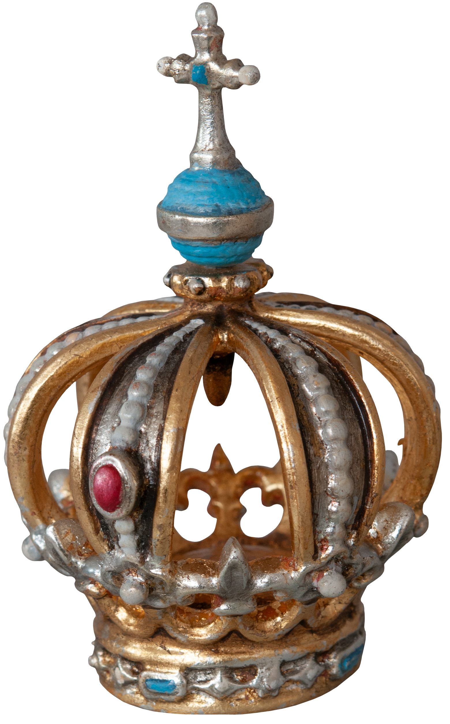 UNUS Corona da giardino, effetto ruggine, 12 cm, decorazione da giardino, effetto ruggine, decorazione per giardino e casa