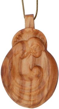 Famiglia in ulivo da appendere SA173 (5 cm, naturale)