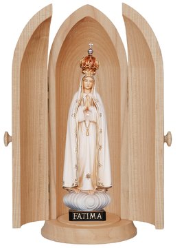 Nicchia con Madonna di Fatimá con corona SA506 (12 cm, colore)