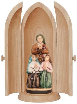 Nicchia con gruppo di bambini di Fatima SA526 (15 cm, colore)