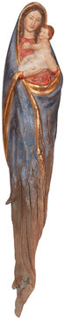 Madonna della bontá scultura in radice SA1059W (35 cm, oro puro)