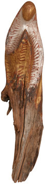 Madonna della meditazione scultura in radice SA1061W (33 cm, oro puro)