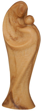 Madonna della Meditazione con bambino in ulivo SA10621 (6 cm, naturale)