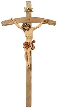 Barockes Kruzifix mit Dornen SA306D (21 cm, lasiert)