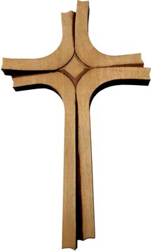 Kreuz, Holz SA3111 (27 cm, gebeizt)