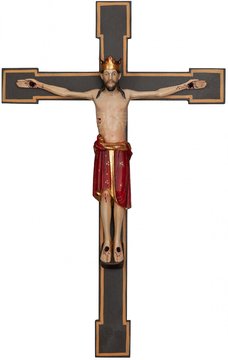 Kruzifix Christ König romanisch SA3125 (25 cm, antik)