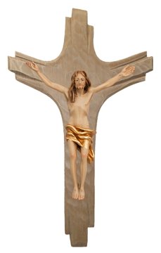 Kruzifix mit Strahlenkreuz - Christi Auferstehung SA3130 (15 cm, lasiert)