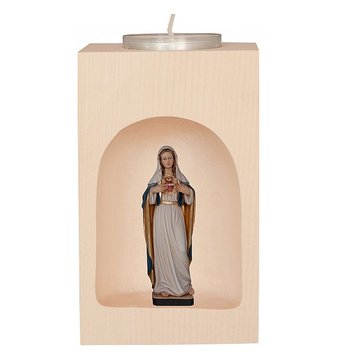 Candle Holder with Sacred Heart of Mary SA32189 (5,12", color)