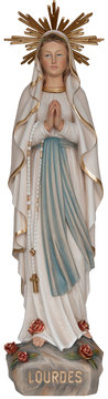 Nostra signora di Lourdes con aureola SA33254 (14 cm, colore)