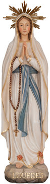 Madonna di Lourdes con aureola SA33274 (14 cm, colore)