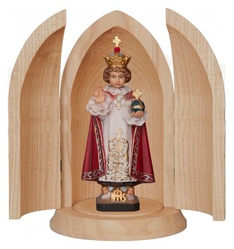 Nicchia con Santo Bambino di Praga SA523 (10 cm, colore)
