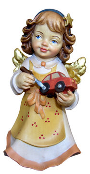 Engel mit Auto SA6080 (5 cm, lasiert)